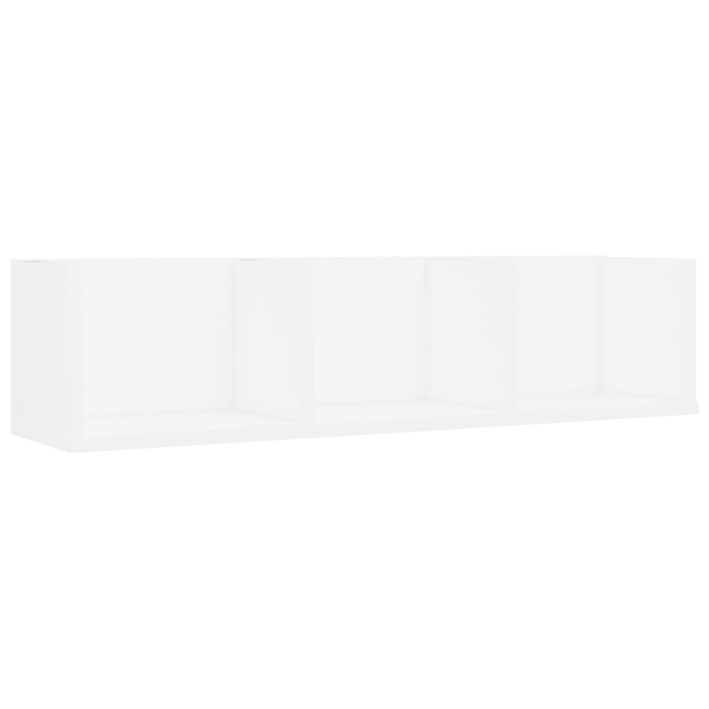 Cd-wandschap 75x18x18 cm bewerkt hout wit is nu te koop bij PeponiXL, paradijselijk wonen!