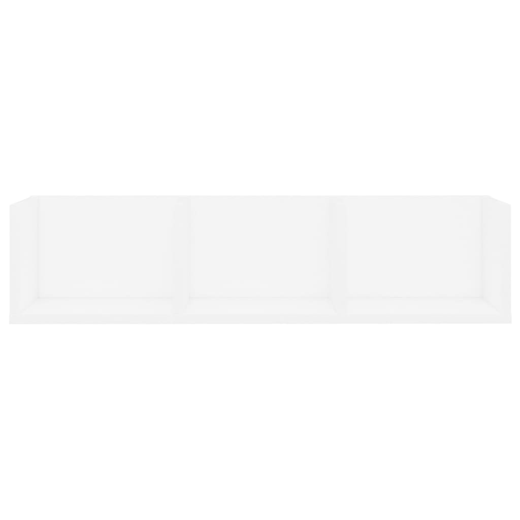 Cd-wandschap 75x18x18 cm bewerkt hout wit is nu te koop bij PeponiXL, paradijselijk wonen!