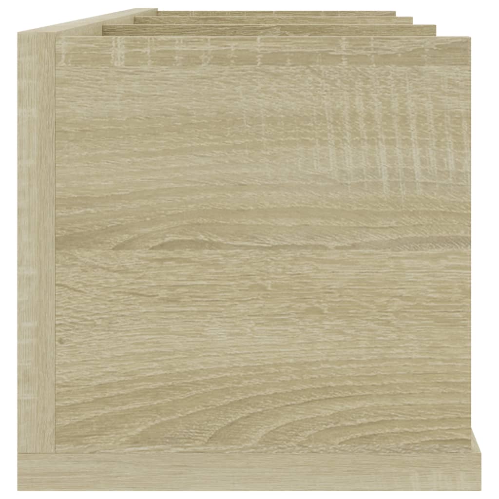 Cd-wandschap 75x18x18 cm bewerkt hout sonoma eikenkleurig is nu te koop bij PeponiXL, paradijselijk wonen!