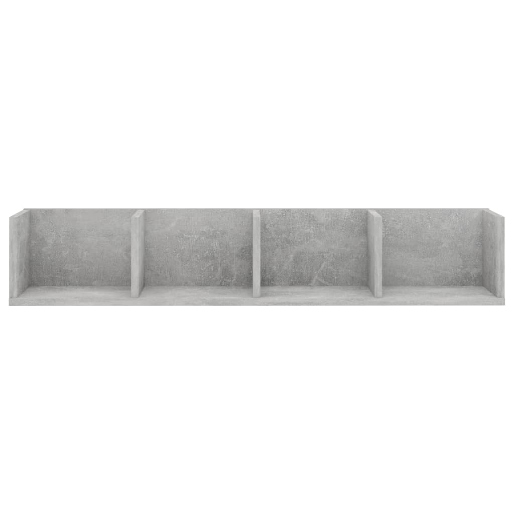Cd-wandschap 100x18x18 cm bewerkt hout betongrijs is nu te koop bij PeponiXL, paradijselijk wonen!
