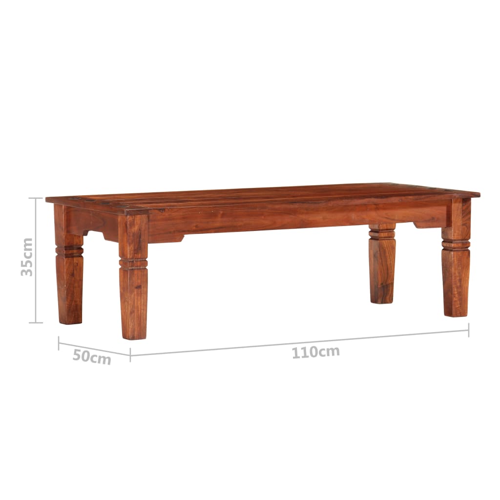 Salontafel 110x50x35 cm massief acaciahout is nu te koop bij PeponiXL, paradijselijk wonen!