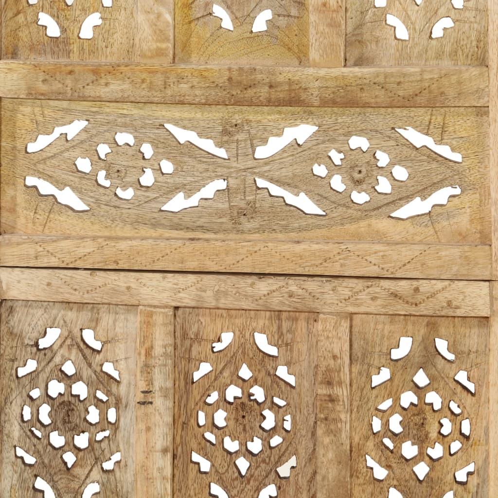 Kamerscherm 5 panelen handgesneden 200x165 cm massief mangohout is nu te koop bij PeponiXL, paradijselijk wonen!