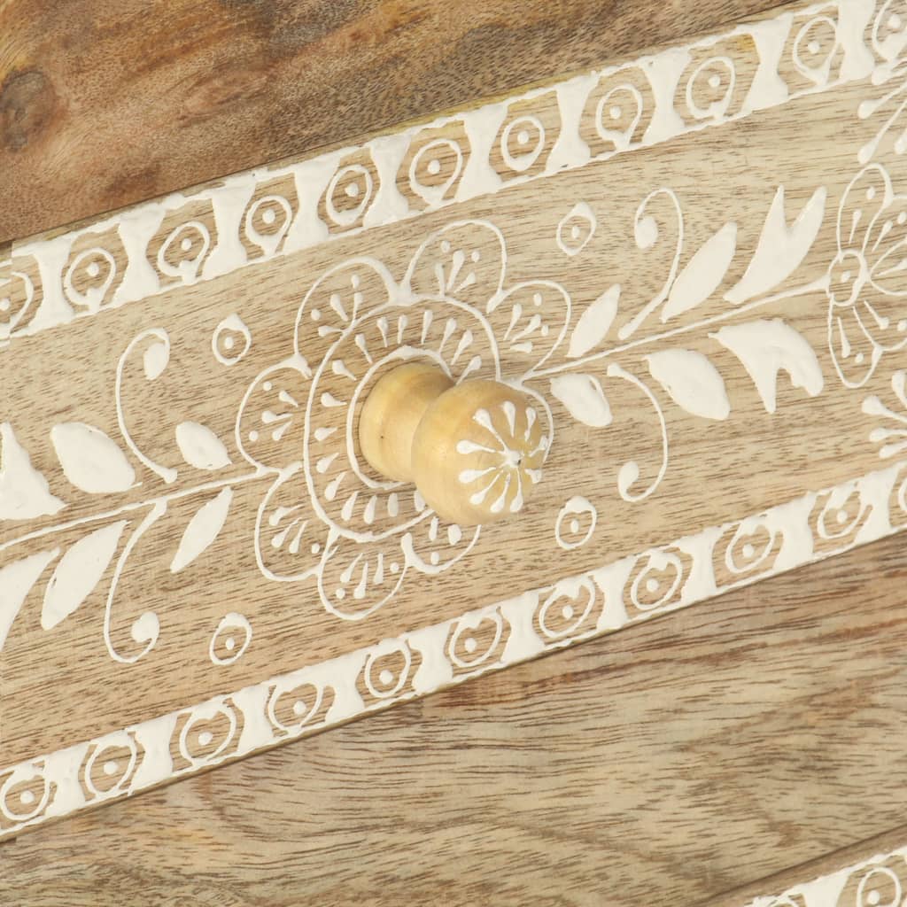 Nachtkastje handgeschilderd 40x30x60 cm massief mangohout is nu te koop bij PeponiXL, paradijselijk wonen!