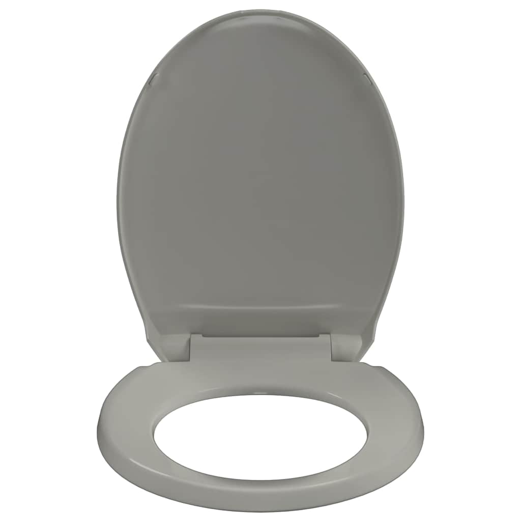 Toiletbril soft-close en quick-release ovaal grijs is nu te koop bij PeponiXL, paradijselijk wonen!