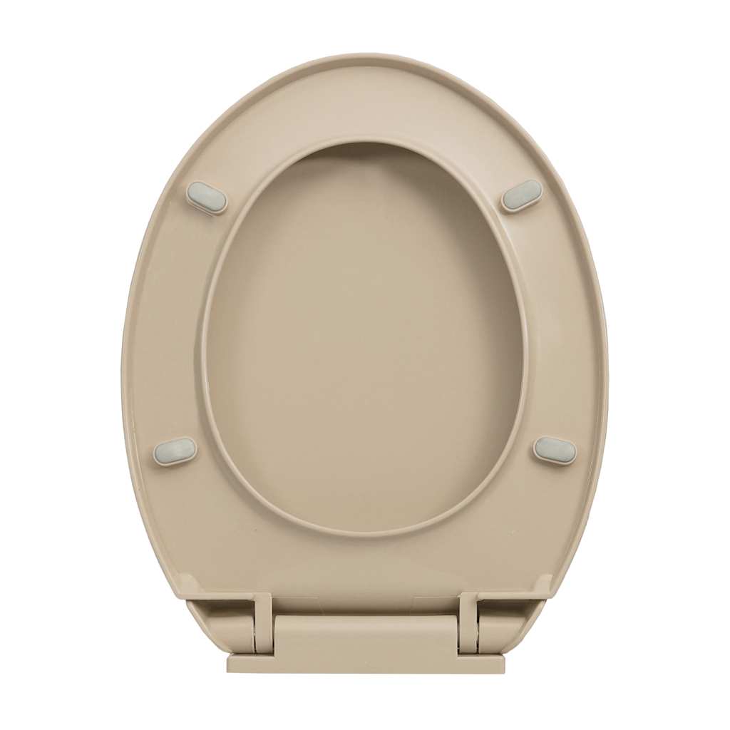 Toiletbril soft-close en quick-release ovaal beige is nu te koop bij PeponiXL, paradijselijk wonen!