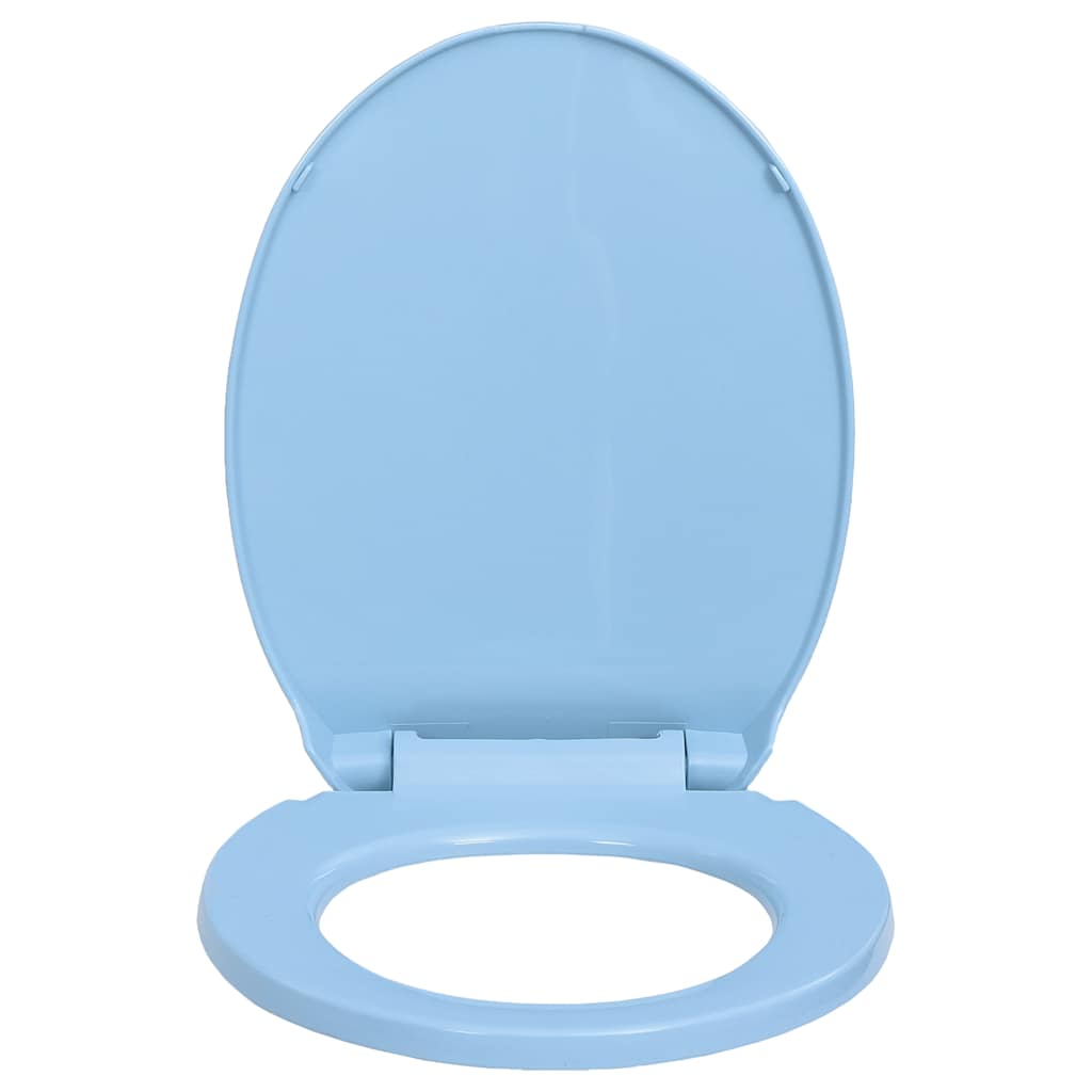 Toiletbril soft-close en quick-release ovaal blauw is nu te koop bij PeponiXL, paradijselijk wonen!