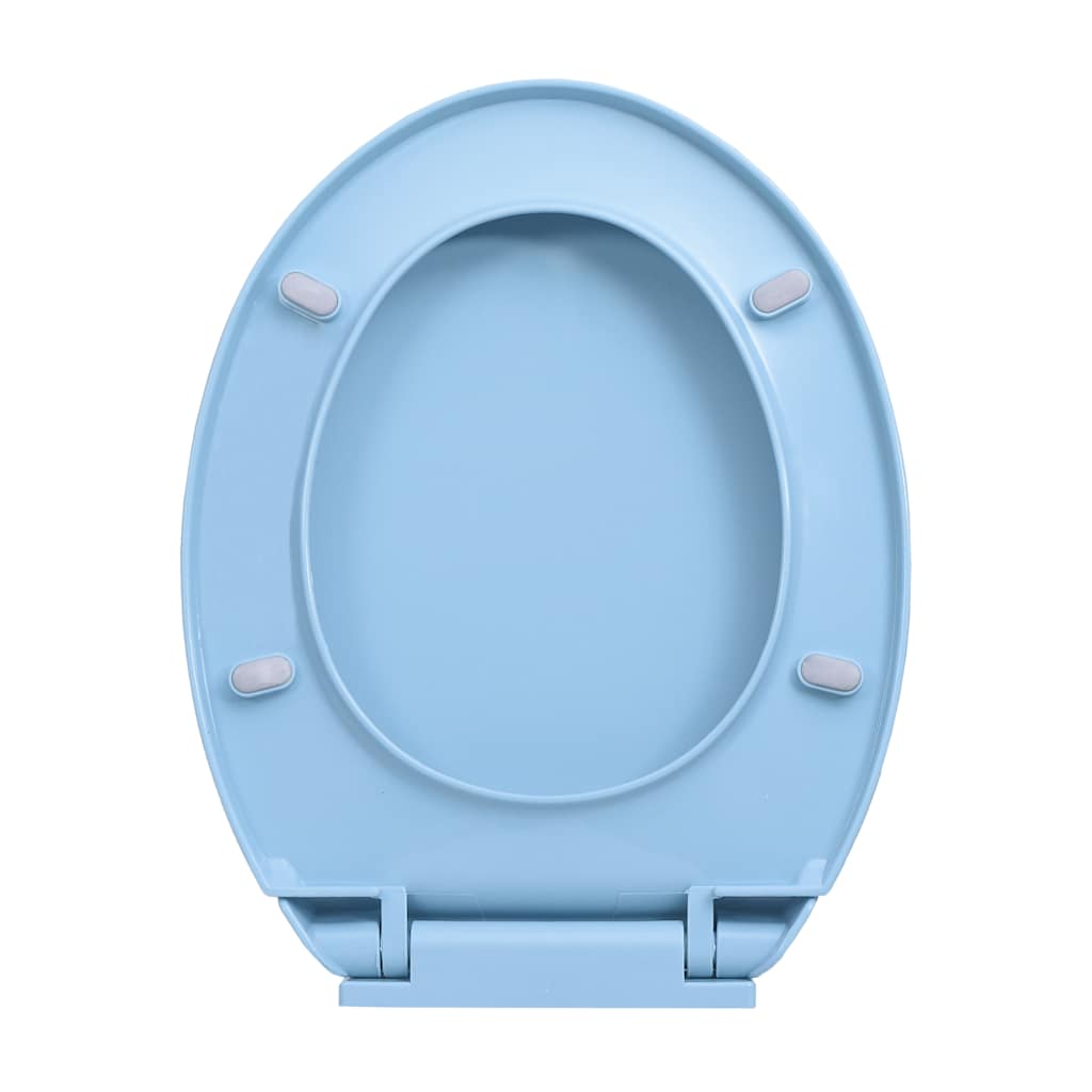 Toiletbril soft-close en quick-release ovaal blauw is nu te koop bij PeponiXL, paradijselijk wonen!