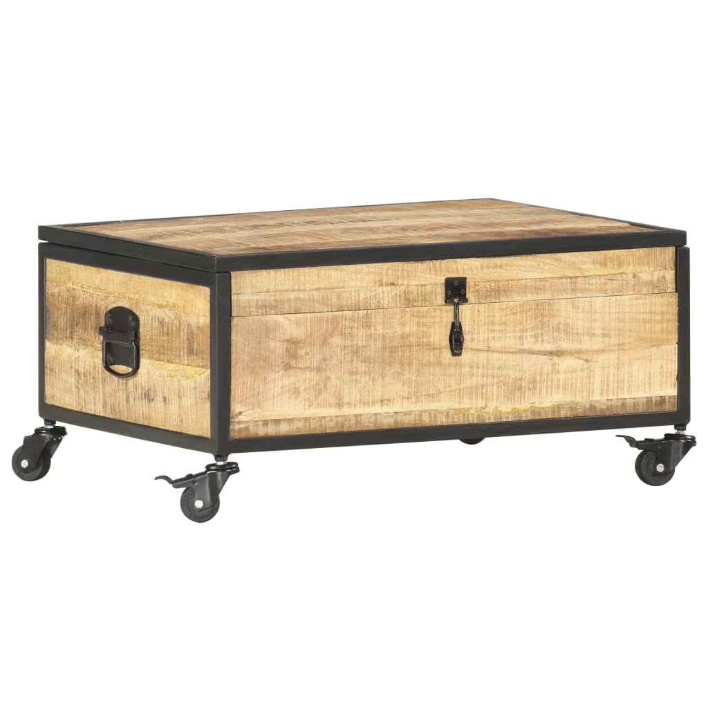 Salontafel 70x50x33 cm massief mangohout is nu te koop bij PeponiXL, paradijselijk wonen!