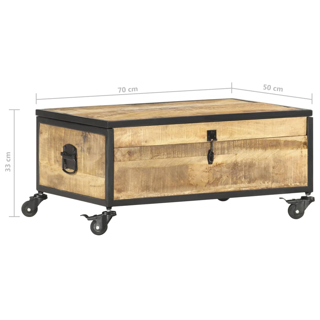 Salontafel 70x50x33 cm massief mangohout is nu te koop bij PeponiXL, paradijselijk wonen!