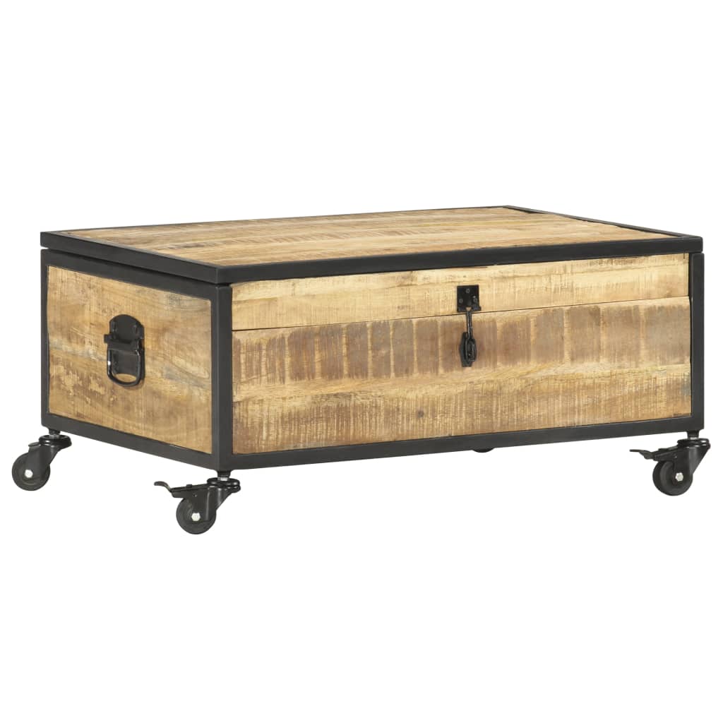Salontafel 70x50x33 cm massief mangohout is nu te koop bij PeponiXL, paradijselijk wonen!