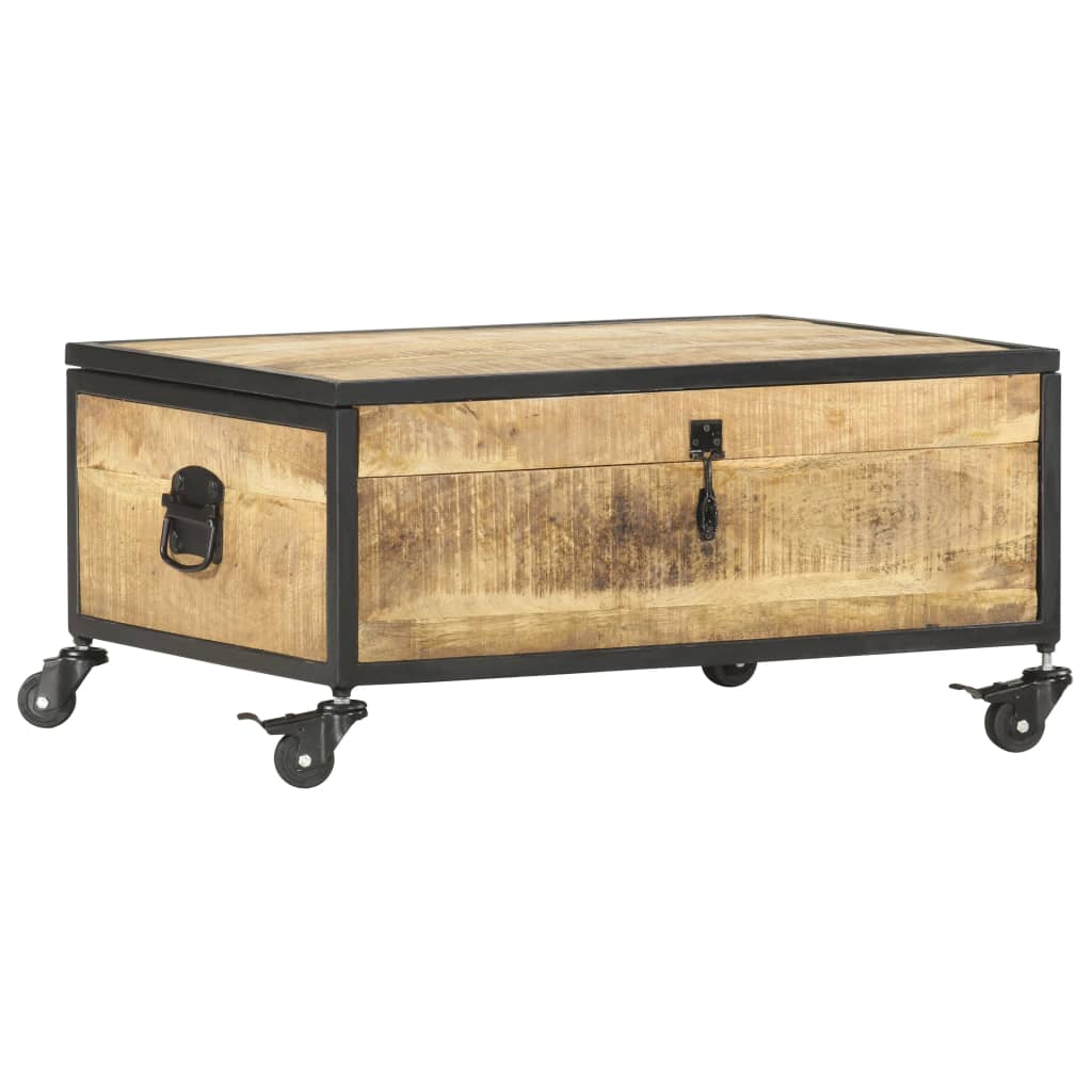 Salontafel 70x50x33 cm massief mangohout is nu te koop bij PeponiXL, paradijselijk wonen!