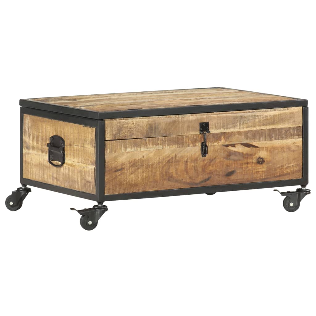 Salontafel 70x50x33 cm massief mangohout is nu te koop bij PeponiXL, paradijselijk wonen!