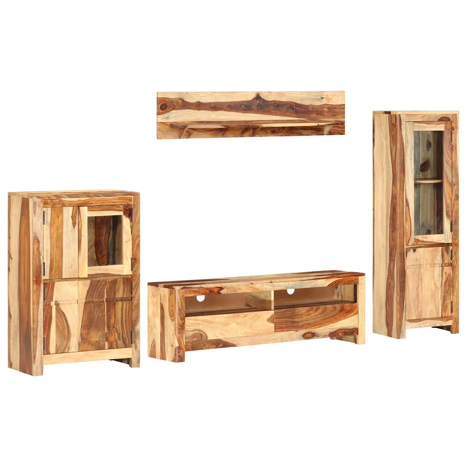 TV Meubelset met lade Bruin 120 x 30 x 39 cm Hout is nu te koop bij PeponiXL, paradijselijk wonen!
