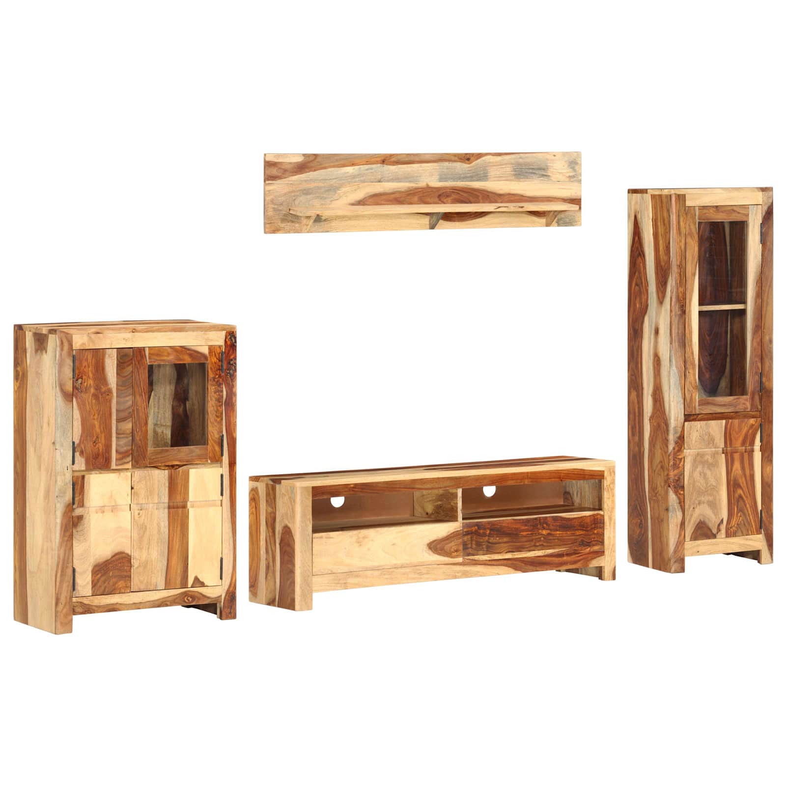 TV Meubelset met lade Bruin 120 x 30 x 39 cm Hout is nu te koop bij PeponiXL, paradijselijk wonen!