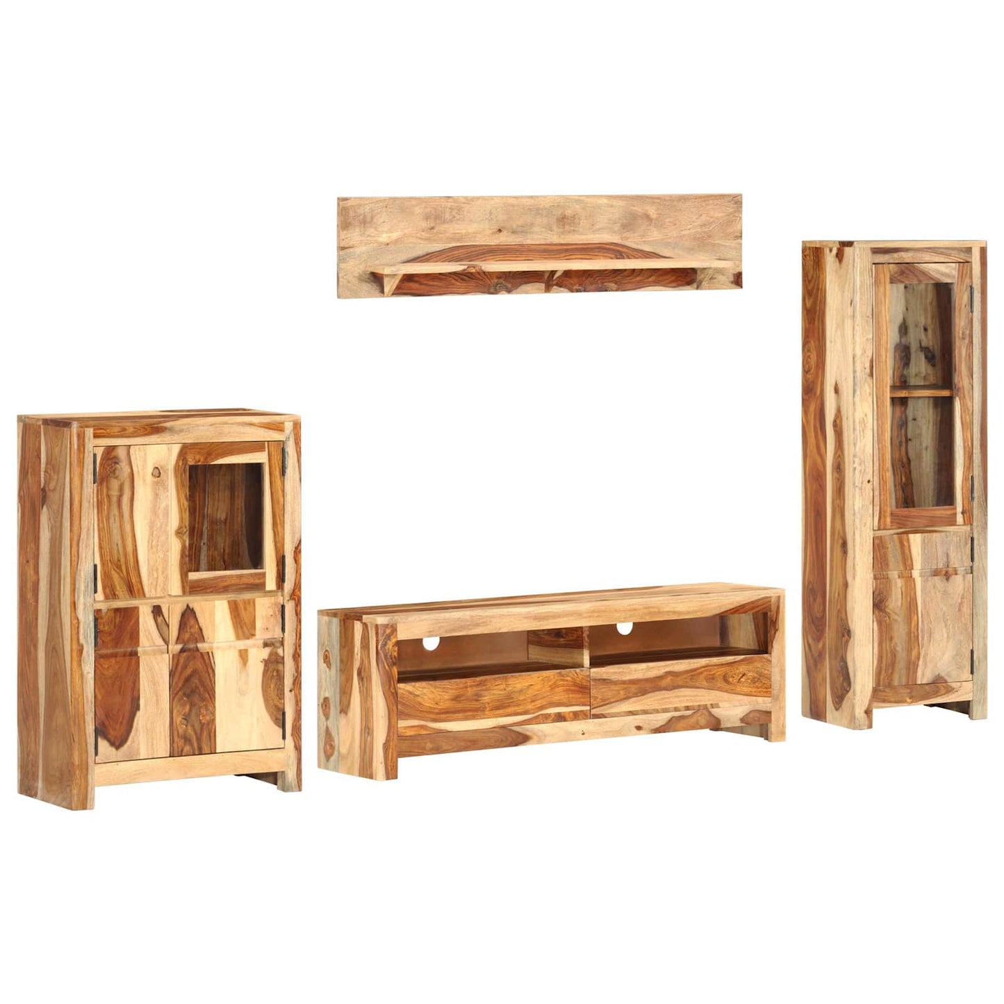 TV Meubelset met lade Bruin 120 x 30 x 39 cm Hout is nu te koop bij PeponiXL, paradijselijk wonen!