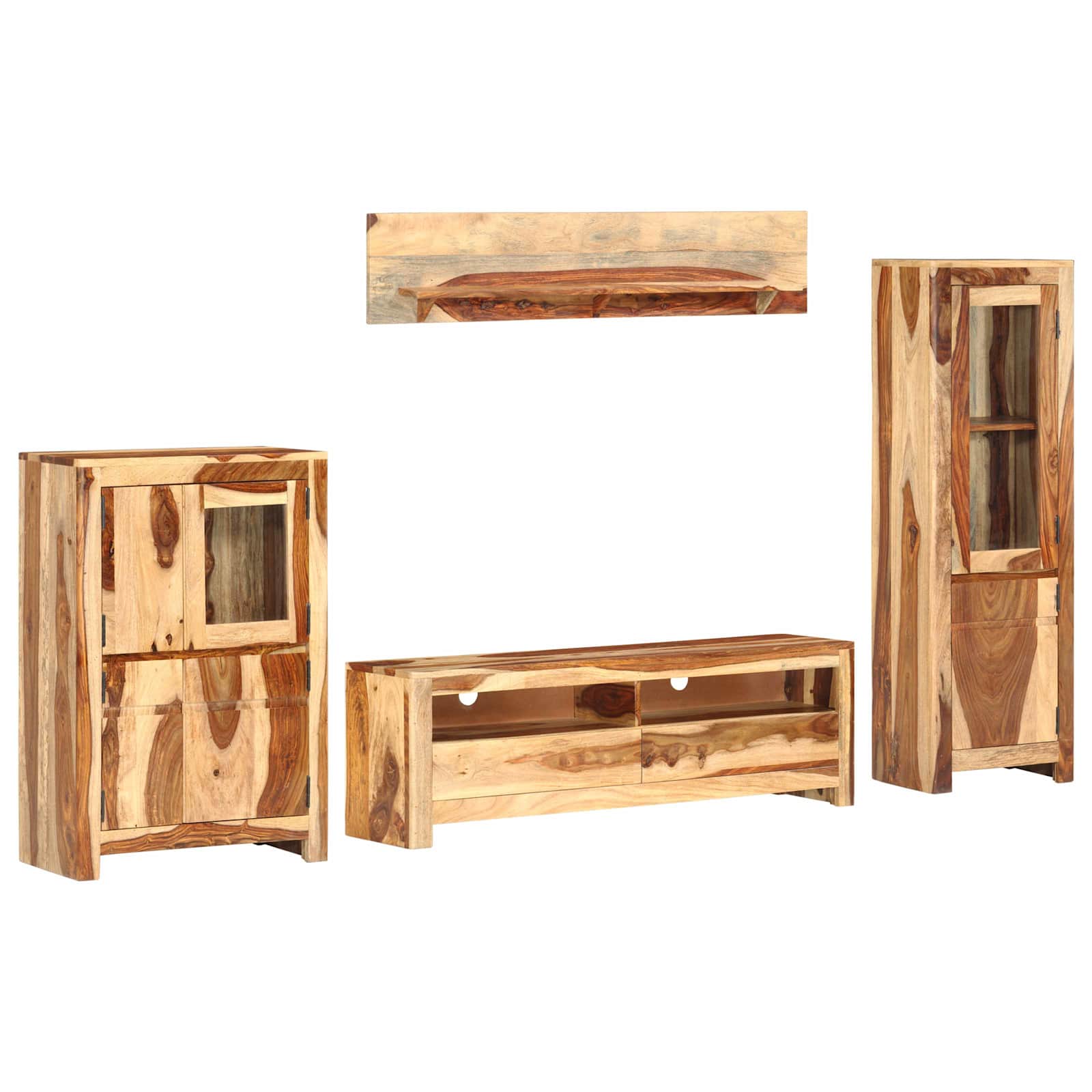 TV Meubelset met lade Bruin 120 x 30 x 39 cm Hout is nu te koop bij PeponiXL, paradijselijk wonen!