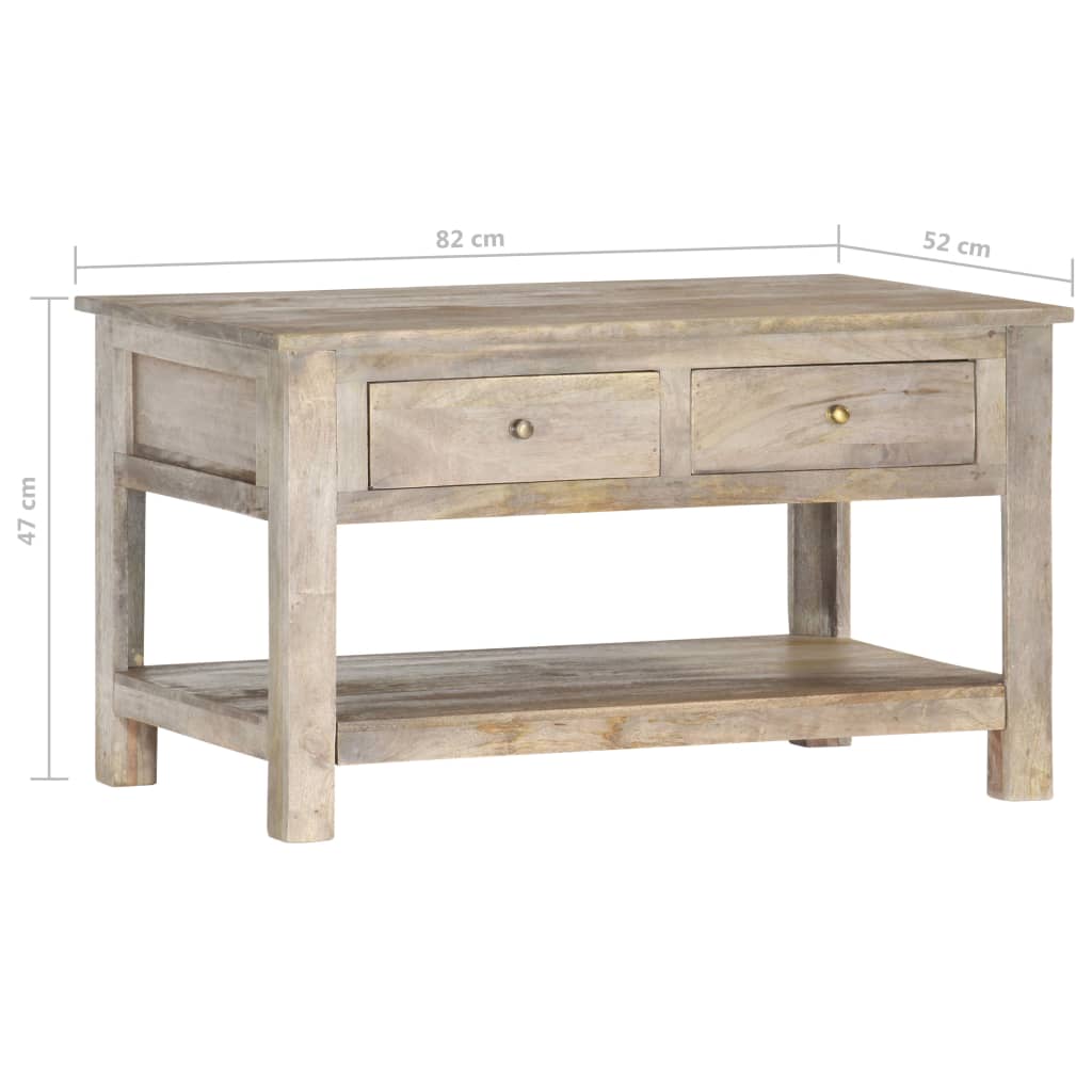 Salontafel 82x52x47 cm massief mangohout is nu te koop bij PeponiXL, paradijselijk wonen!