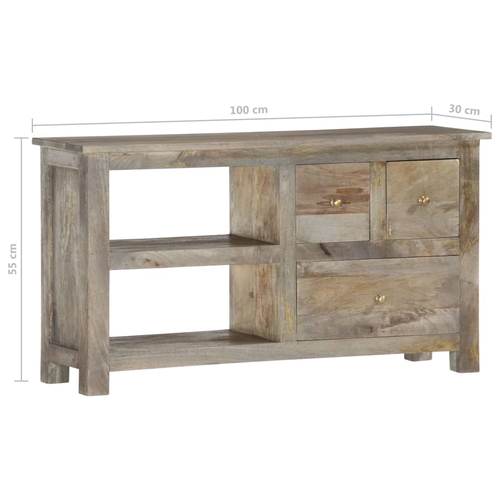 Tv-meubel 100x30x55 cm massief mangohout is nu te koop bij PeponiXL, paradijselijk wonen!