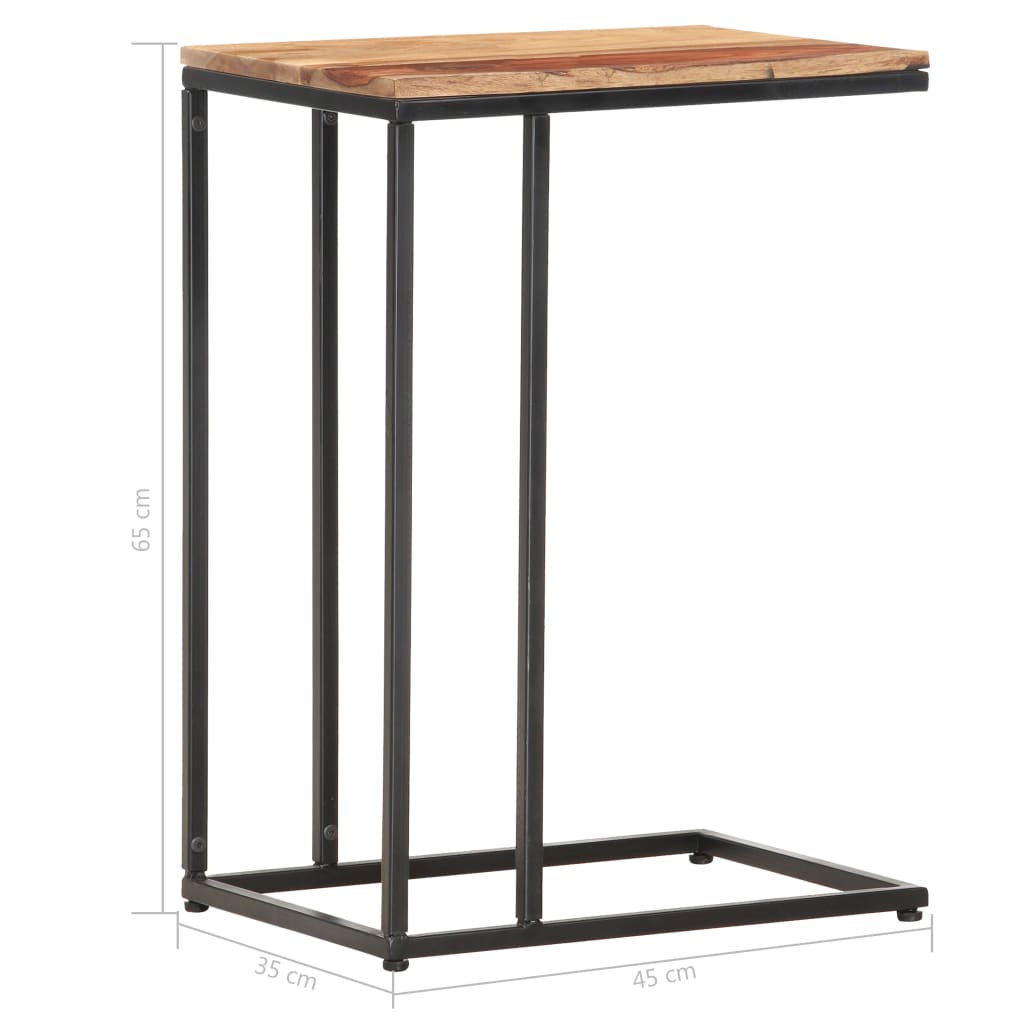 Bijzettafel 35x45x65 cm massief hout is nu te koop bij PeponiXL, paradijselijk wonen!