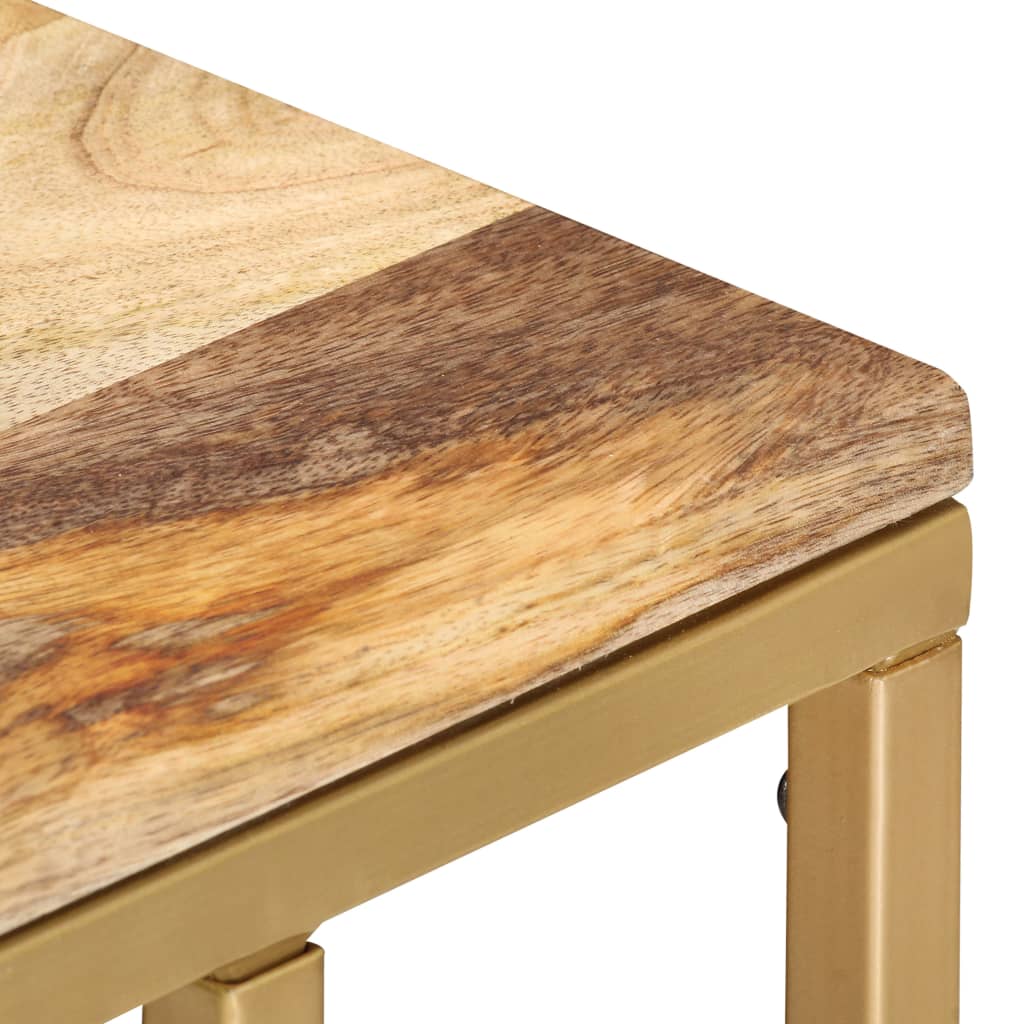 Bijzettafel 35x45x65 cm massief mangohout is nu te koop bij PeponiXL, paradijselijk wonen!