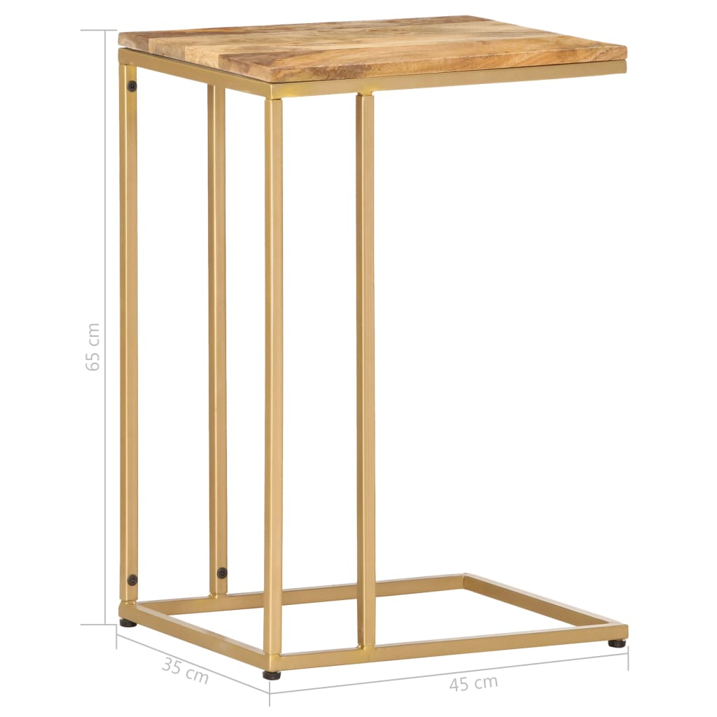 Bijzettafel 35x45x65 cm massief mangohout is nu te koop bij PeponiXL, paradijselijk wonen!