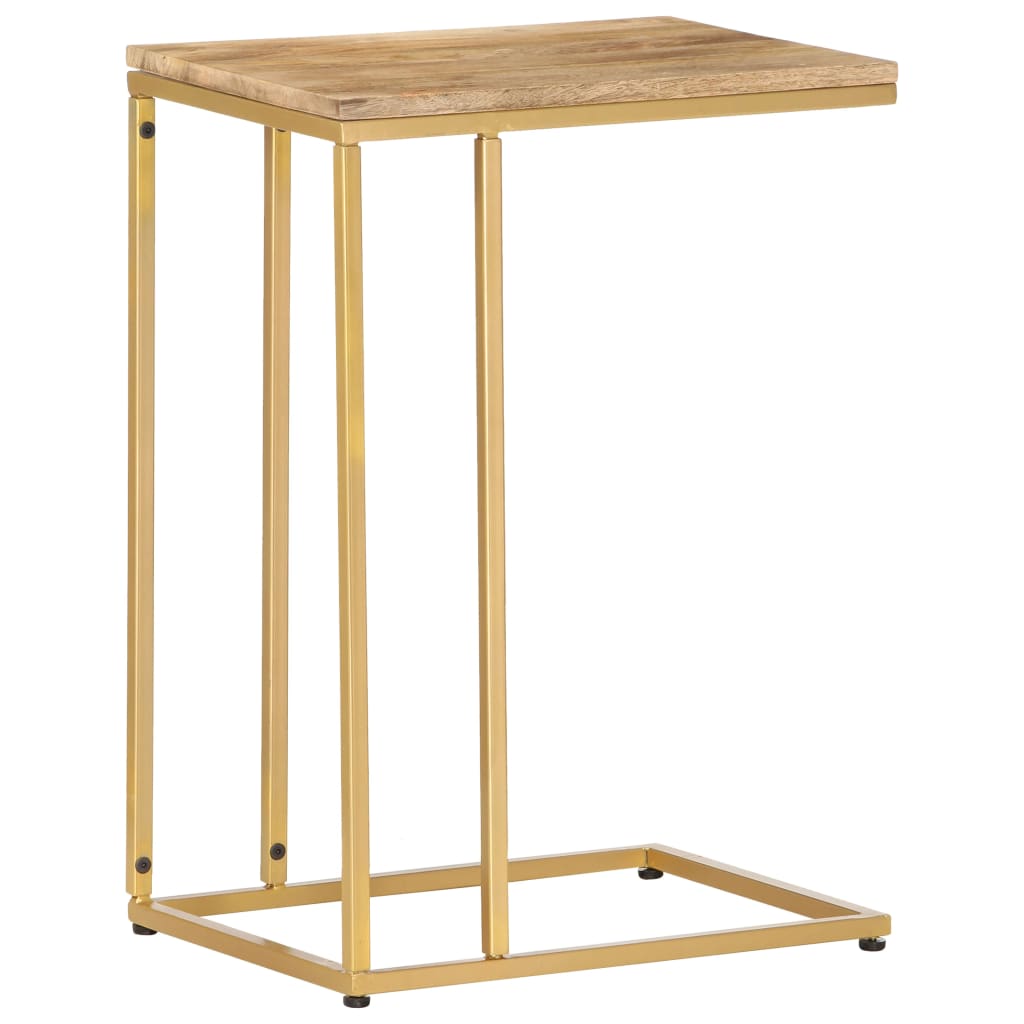 Bijzettafel 35x45x65 cm massief mangohout is nu te koop bij PeponiXL, paradijselijk wonen!