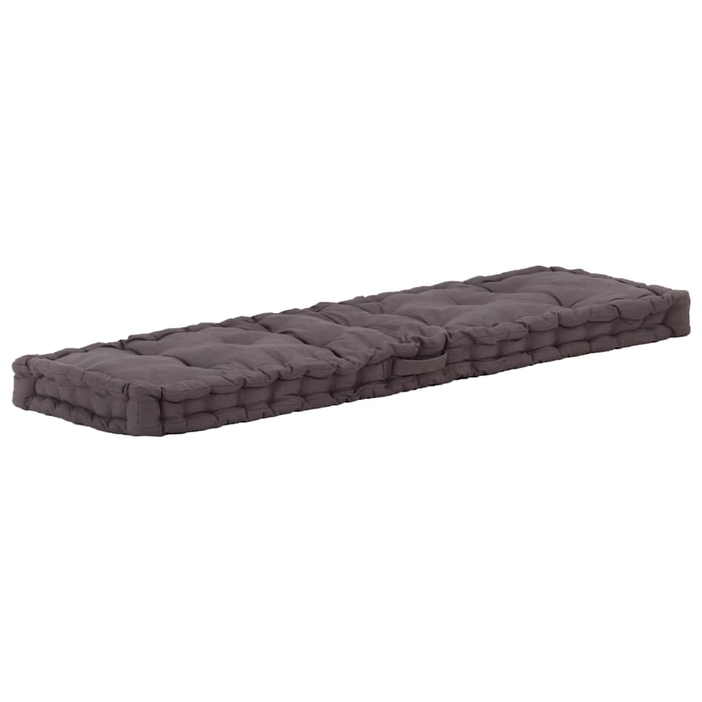 Palletvloerkussen 120x40x7 cm katoen antraciet is nu te koop bij PeponiXL, paradijselijk wonen!