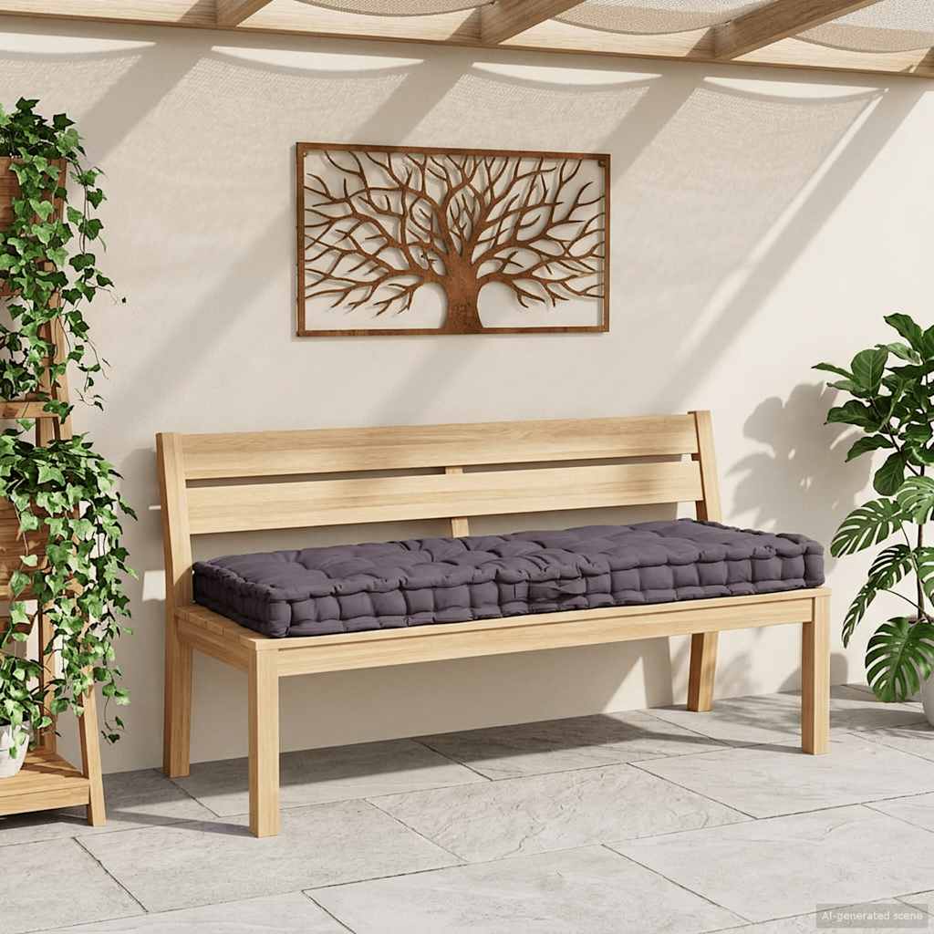 Palletvloerkussen 120x80x10 cm katoen antraciet is nu te koop bij PeponiXL, paradijselijk wonen!