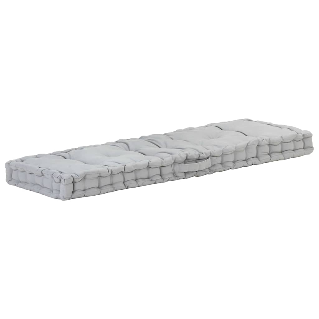 Palletvloerkussen 120x40x7 cm katoen grijs is nu te koop bij PeponiXL, paradijselijk wonen!