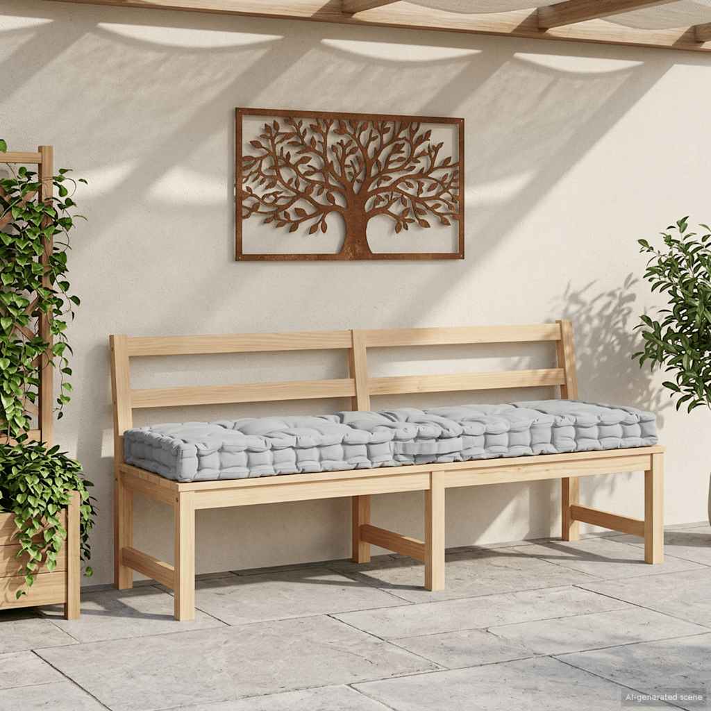 Palletvloerkussen 120x40x7 cm katoen grijs is nu te koop bij PeponiXL, paradijselijk wonen!