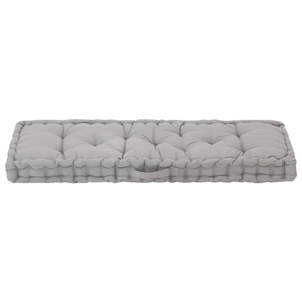 Palletvloerkussen 120x40x7 cm katoen grijs is nu te koop bij PeponiXL, paradijselijk wonen!