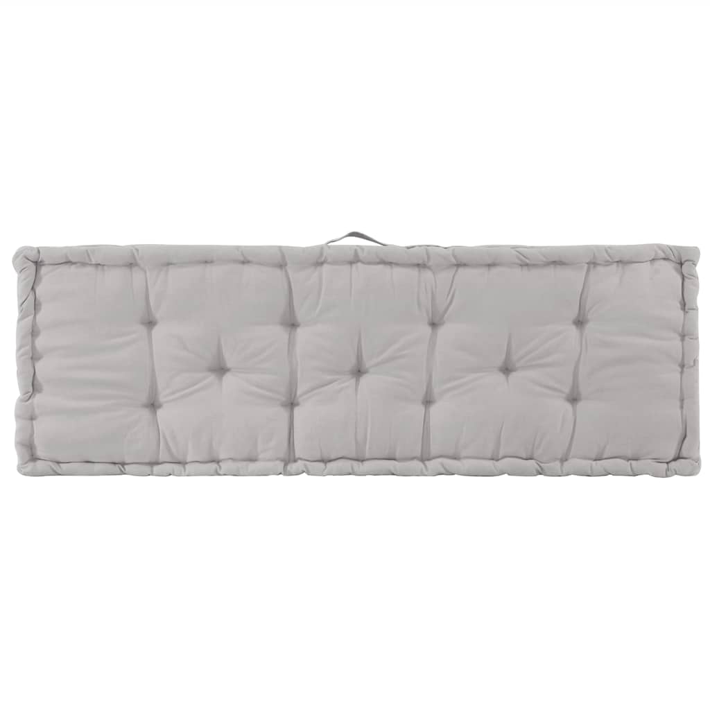 Palletvloerkussen 120x40x7 cm katoen grijs is nu te koop bij PeponiXL, paradijselijk wonen!