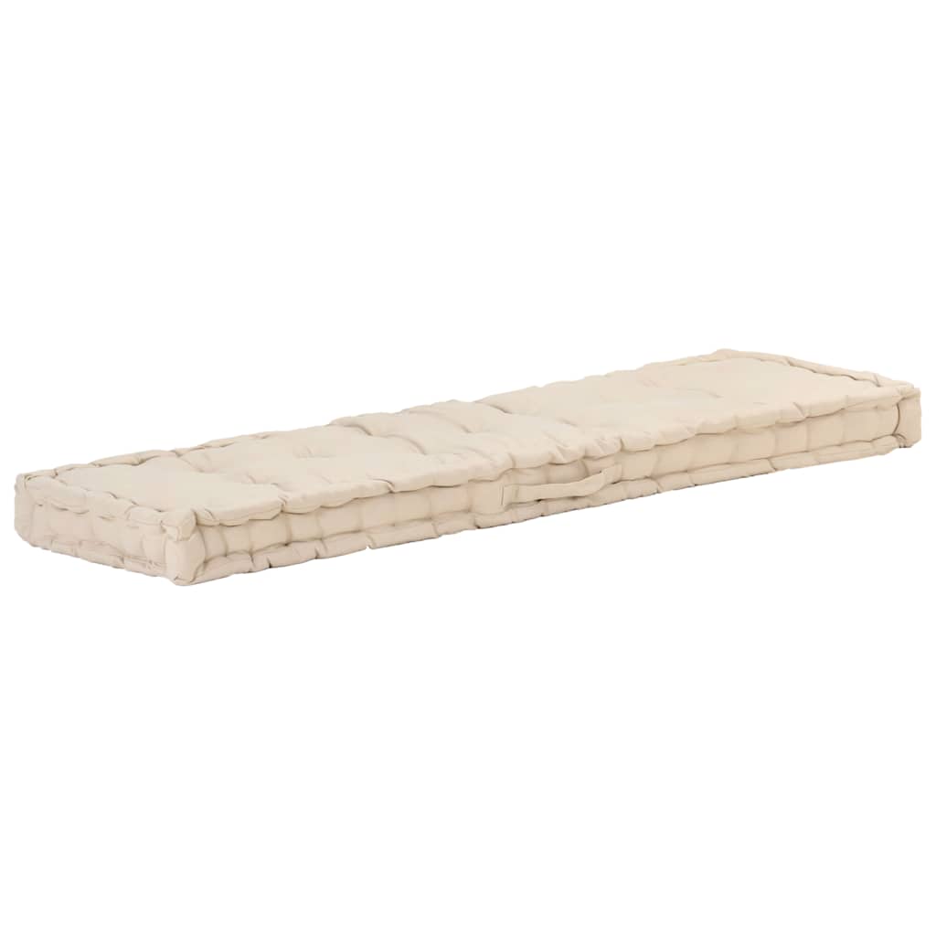 Palletvloerkussen 120x40x7 cm katoen beige is nu te koop bij PeponiXL, paradijselijk wonen!
