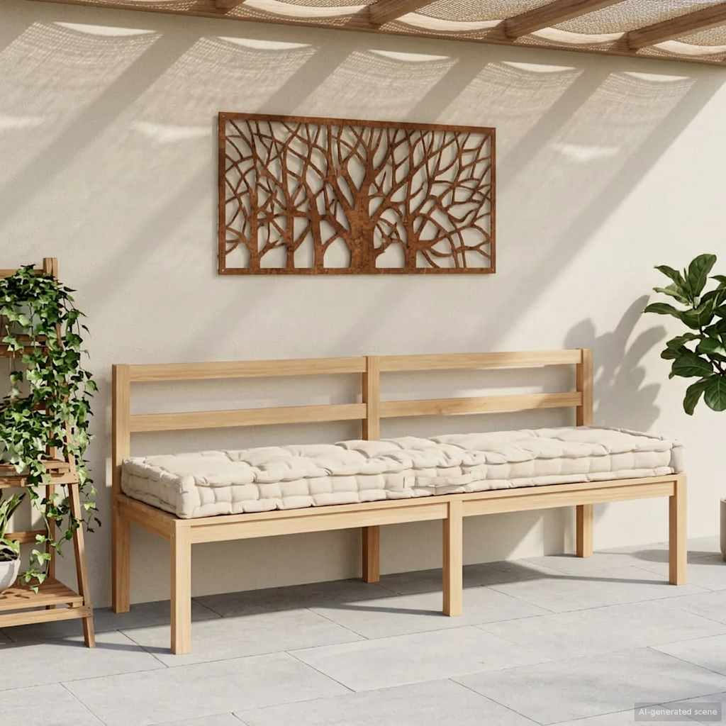 Palletvloerkussen 120x40x7 cm katoen beige is nu te koop bij PeponiXL, paradijselijk wonen!