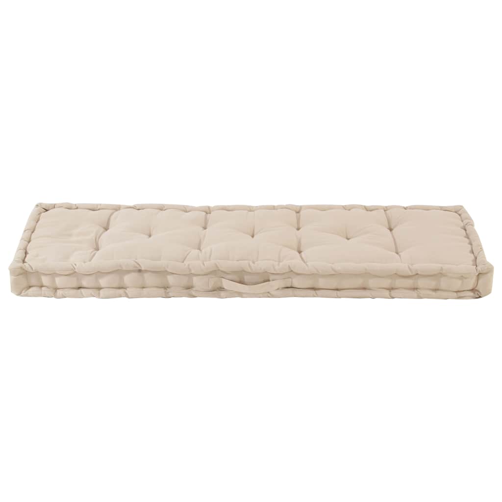 Palletvloerkussen 120x40x7 cm katoen beige is nu te koop bij PeponiXL, paradijselijk wonen!