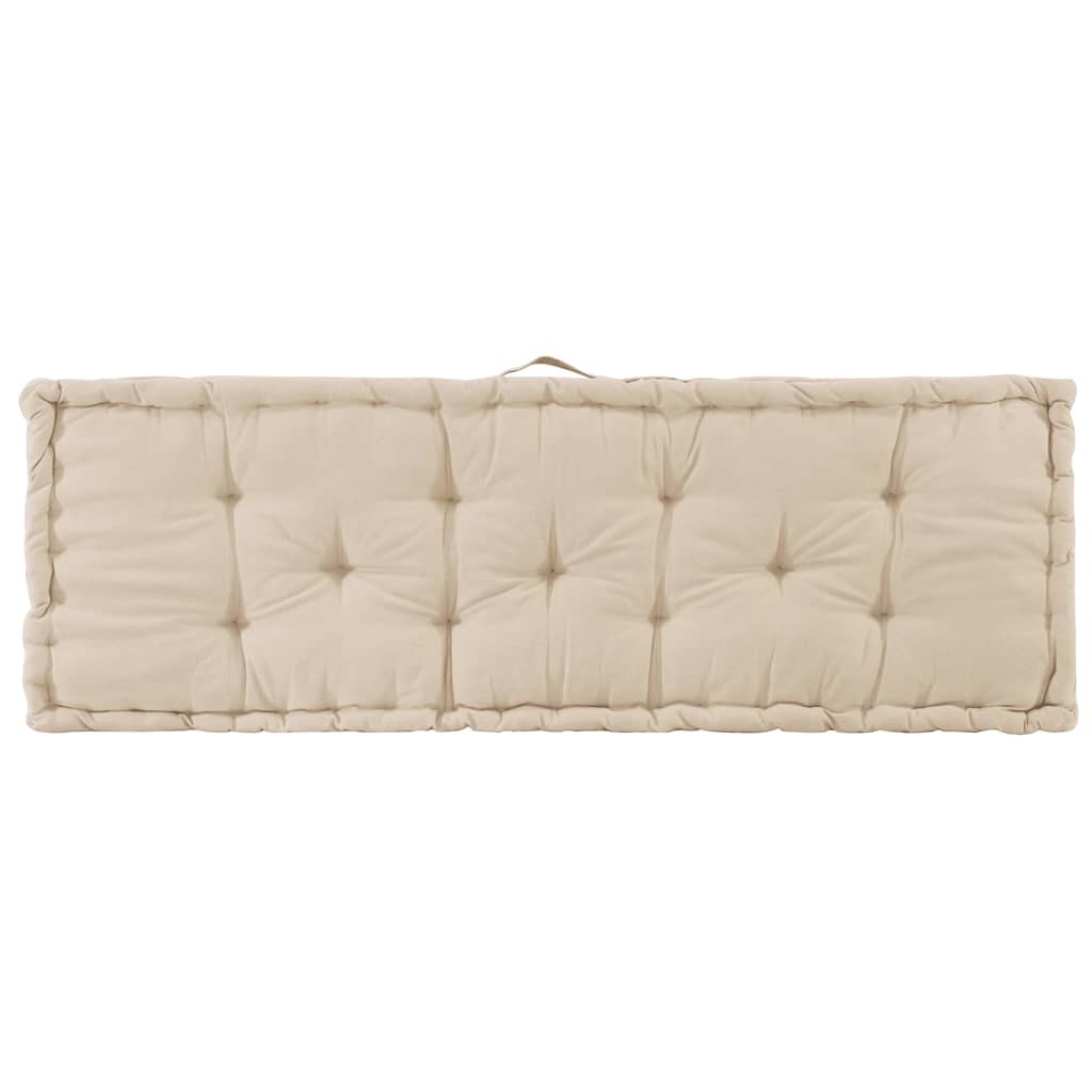 Palletvloerkussen 120x40x7 cm katoen beige is nu te koop bij PeponiXL, paradijselijk wonen!