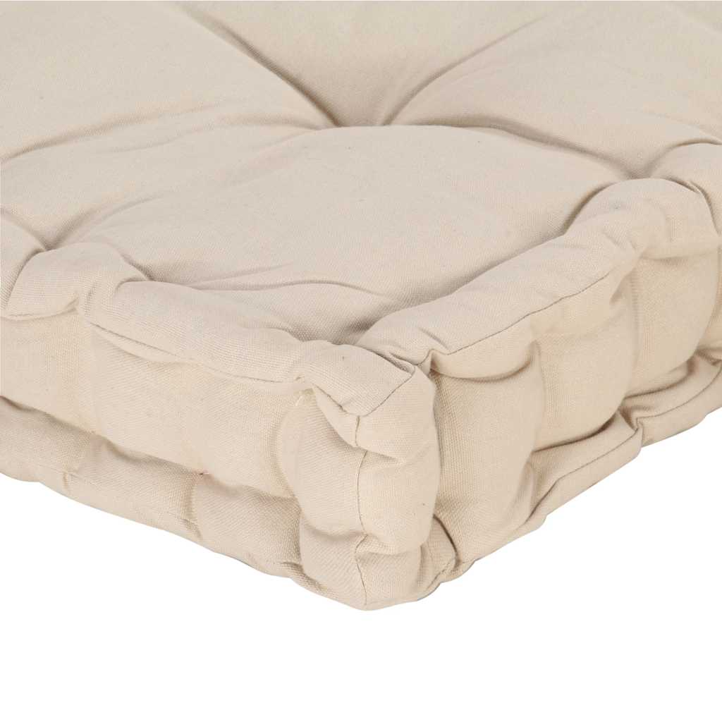 Palletvloerkussen 120x40x7 cm katoen beige is nu te koop bij PeponiXL, paradijselijk wonen!