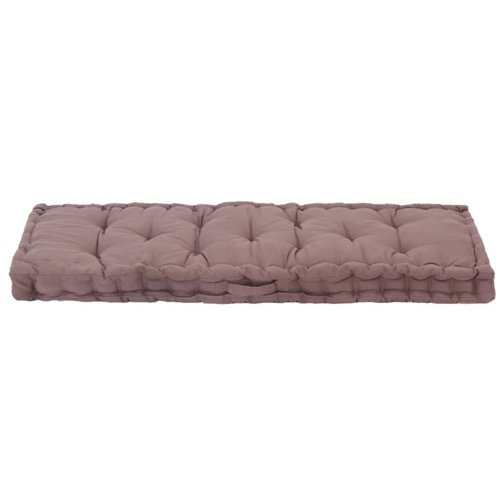Palletvloerkussen 120x40x7 cm katoen taupe is nu te koop bij PeponiXL, paradijselijk wonen!
