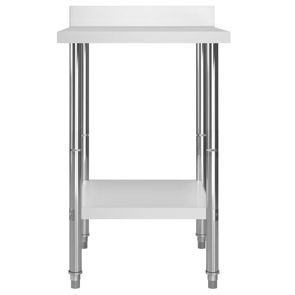 Keukenwerktafel met spatscherm 60x60x93 cm roestvrij staal is nu te koop bij PeponiXL, paradijselijk wonen!