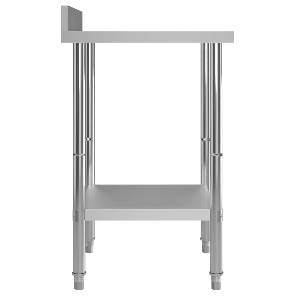 Keukenwerktafel met spatscherm 60x60x93 cm roestvrij staal is nu te koop bij PeponiXL, paradijselijk wonen!