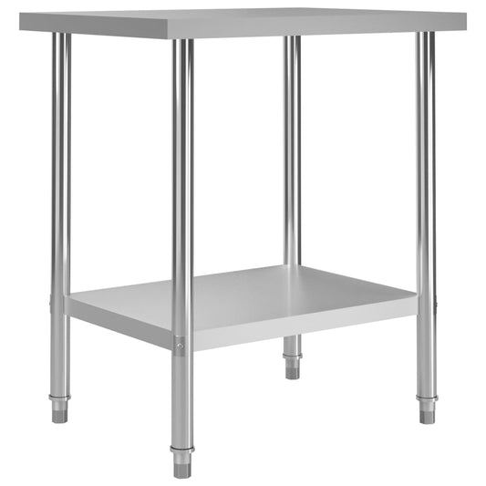 Keukenwerktafel 80x60x85 cm roestvrij staal is nu te koop bij PeponiXL, paradijselijk wonen!
