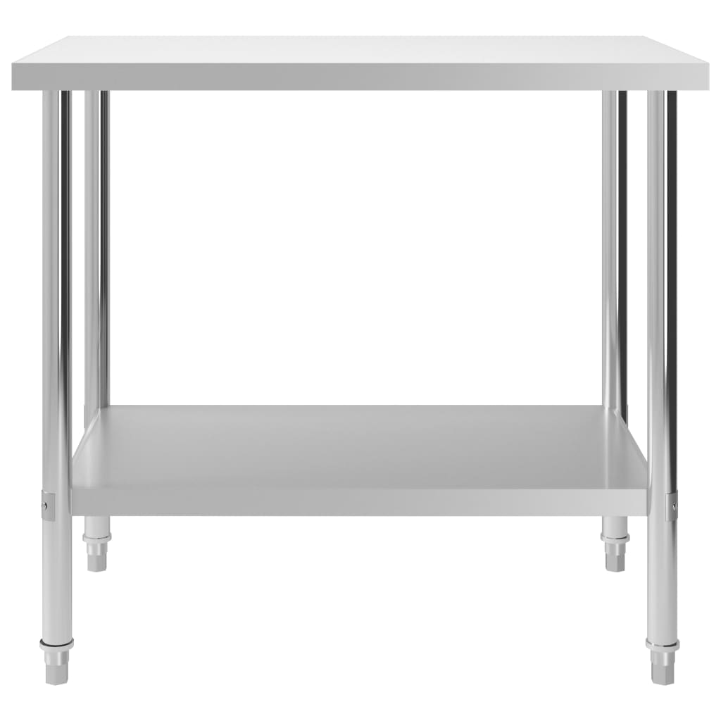 Keukenwerktafel 100x60x85 cm roestvrij staal is nu te koop bij PeponiXL, paradijselijk wonen!