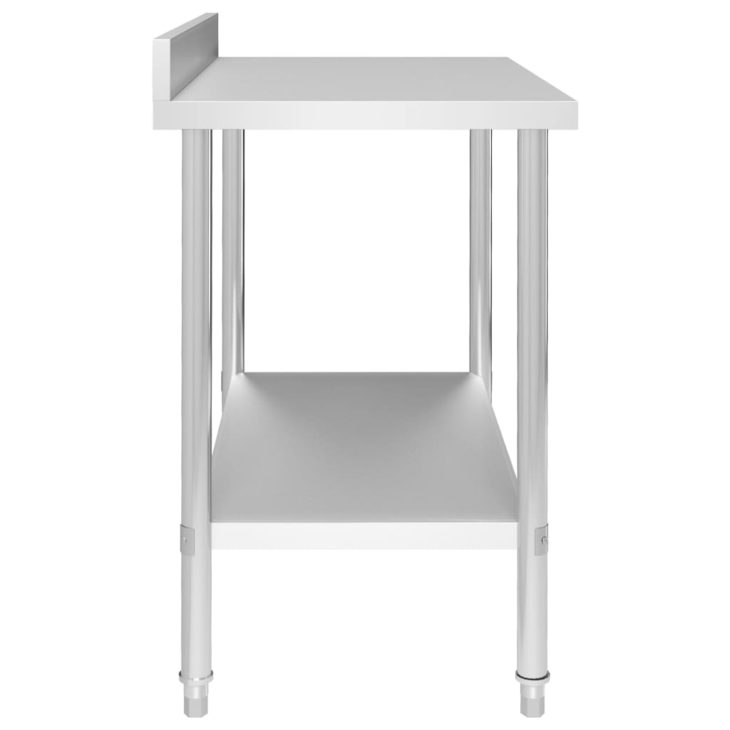 Keukenwerktafel met spatscherm 100x60x93 cm roestvrij staal is nu te koop bij PeponiXL, paradijselijk wonen!