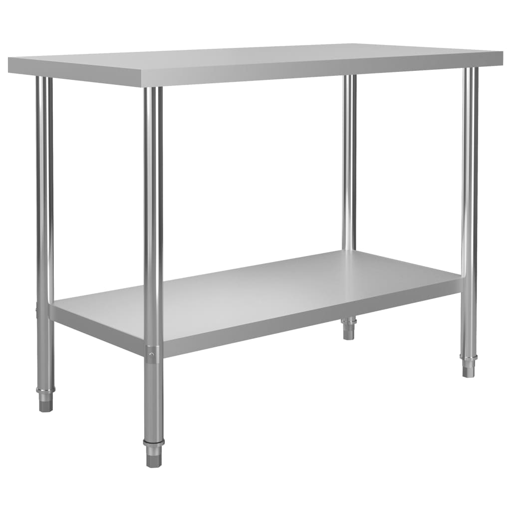 Keukenwerktafel 120x60x85 cm roestvrij staal is nu te koop bij PeponiXL, paradijselijk wonen!