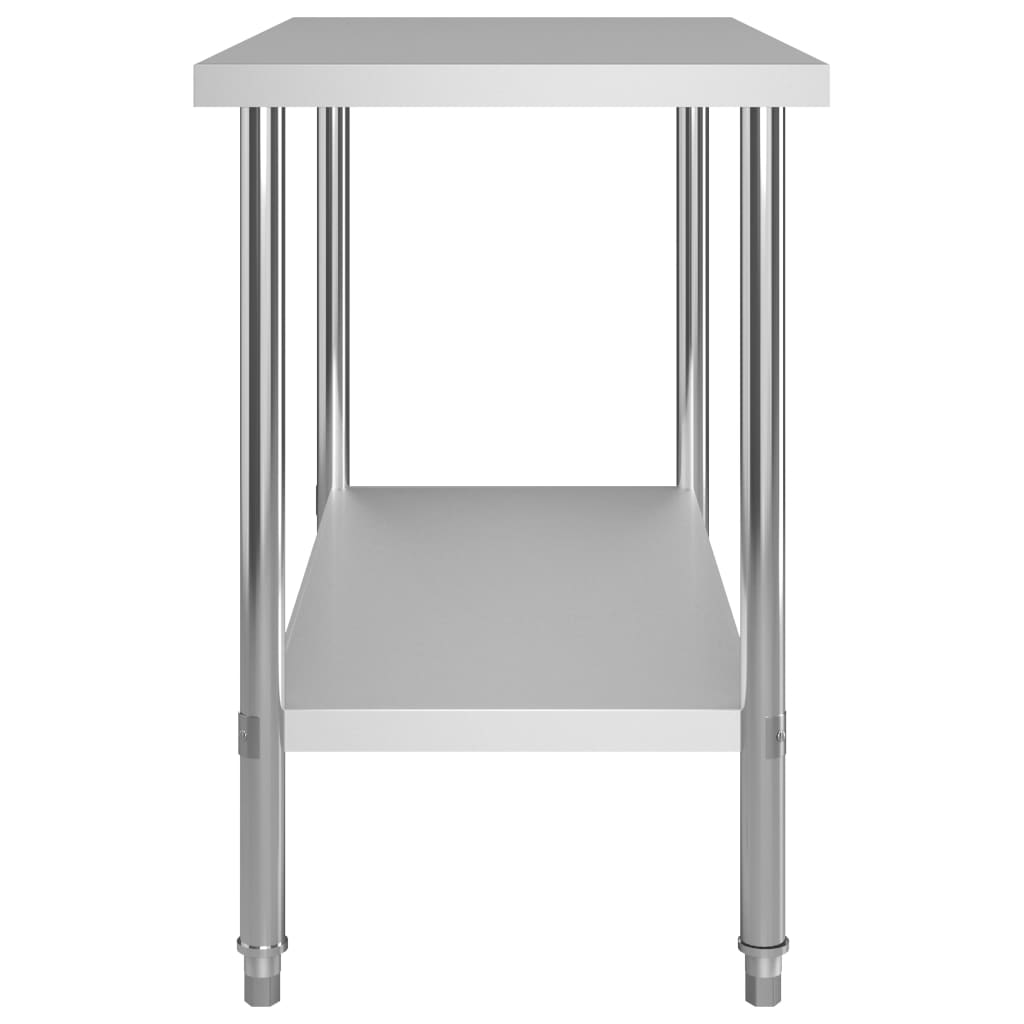Keukenwerktafel 120x60x85 cm roestvrij staal is nu te koop bij PeponiXL, paradijselijk wonen!