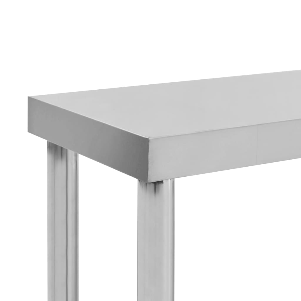 Verhoging voor werktafel 2-laags 120x30x65 cm roestvrij staal is nu te koop bij PeponiXL, paradijselijk wonen!
