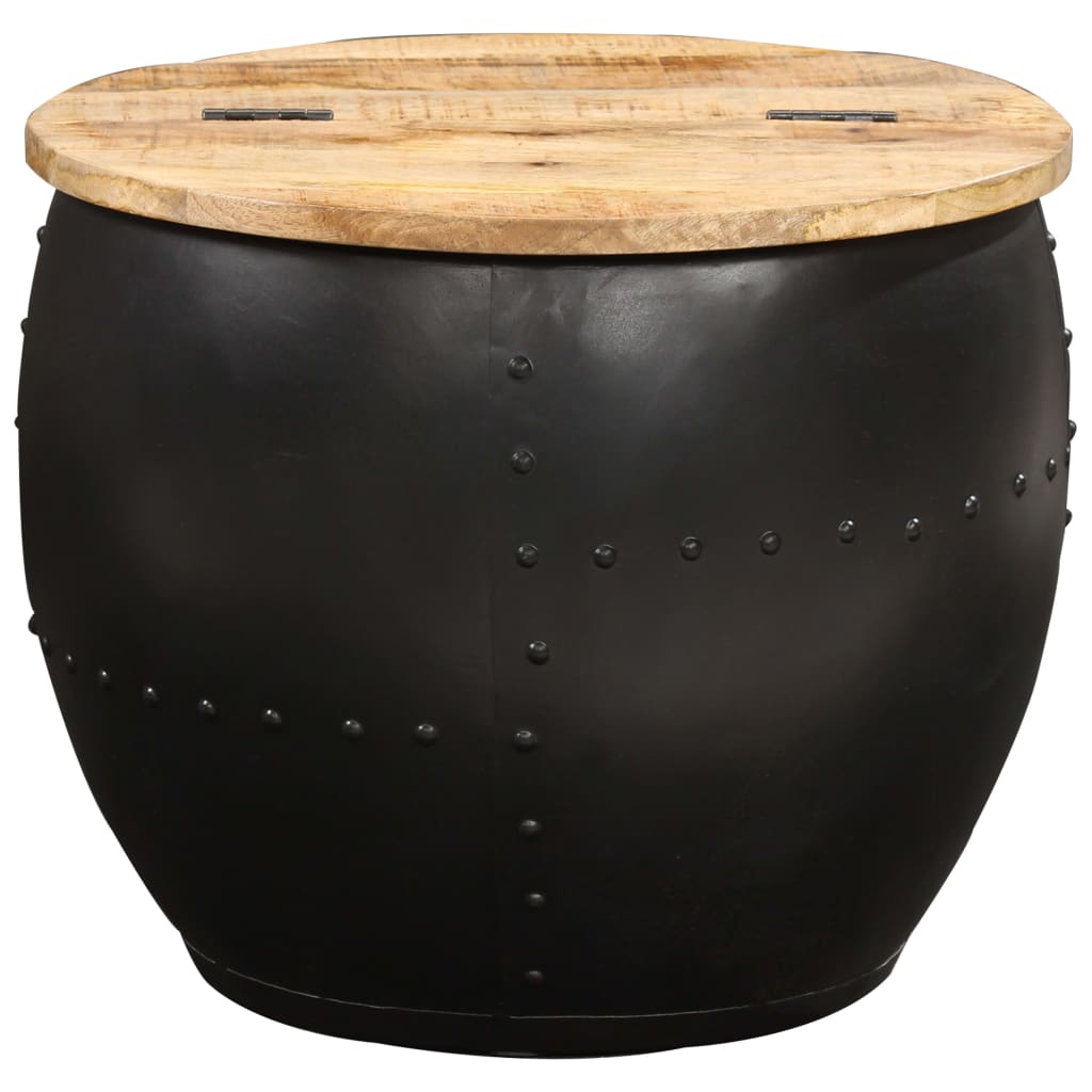 Salontafel rond 53x43 cm massief mangohout is nu te koop bij PeponiXL, paradijselijk wonen!