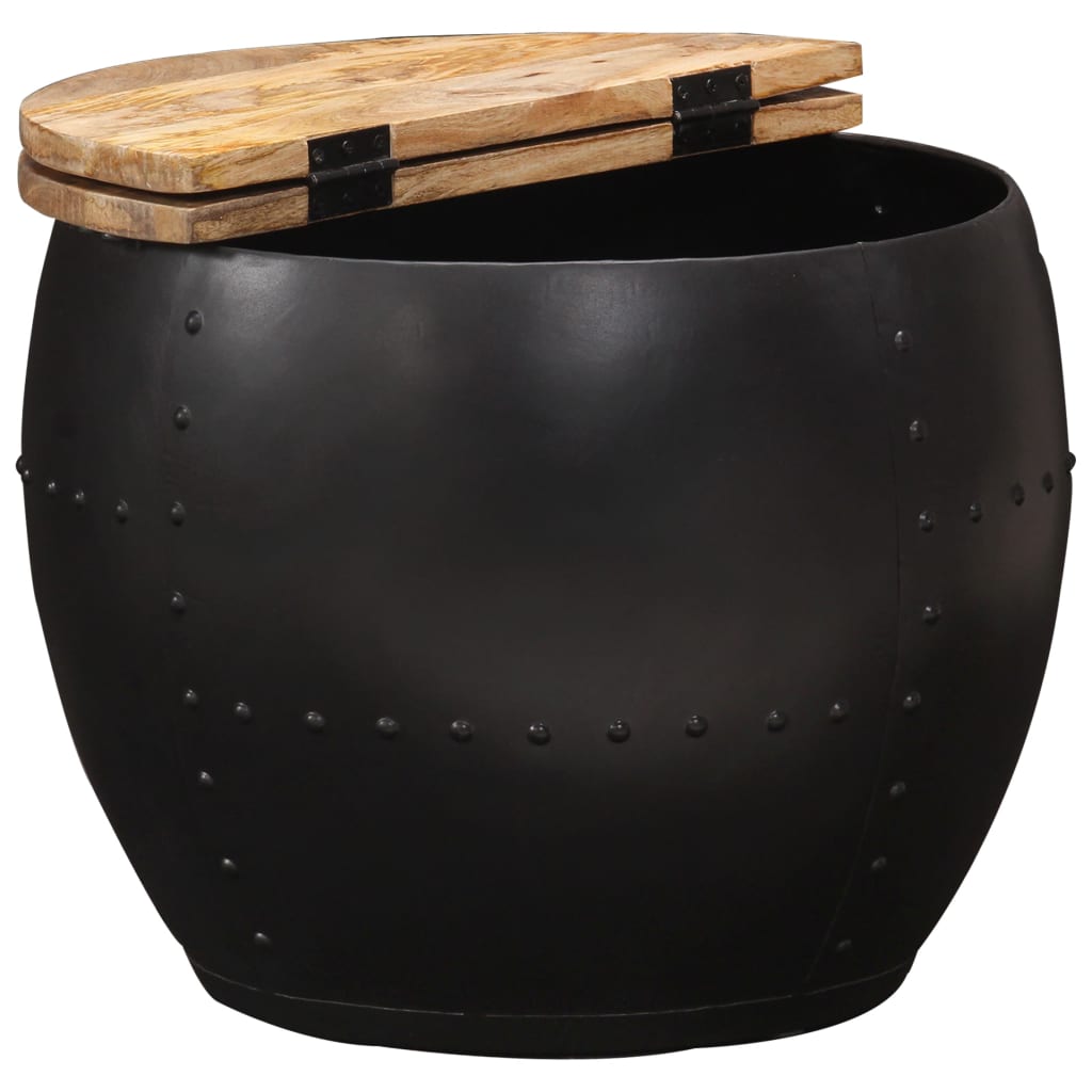 Salontafel rond 53x43 cm massief mangohout is nu te koop bij PeponiXL, paradijselijk wonen!