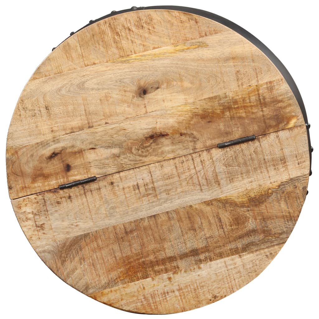 Salontafel rond 53x43 cm massief mangohout is nu te koop bij PeponiXL, paradijselijk wonen!