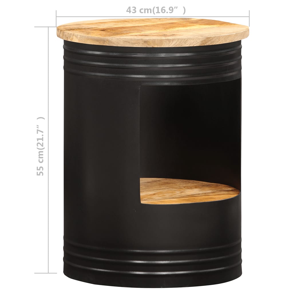 Salontafel 43x55 cm massief mangohout is nu te koop bij PeponiXL, paradijselijk wonen!